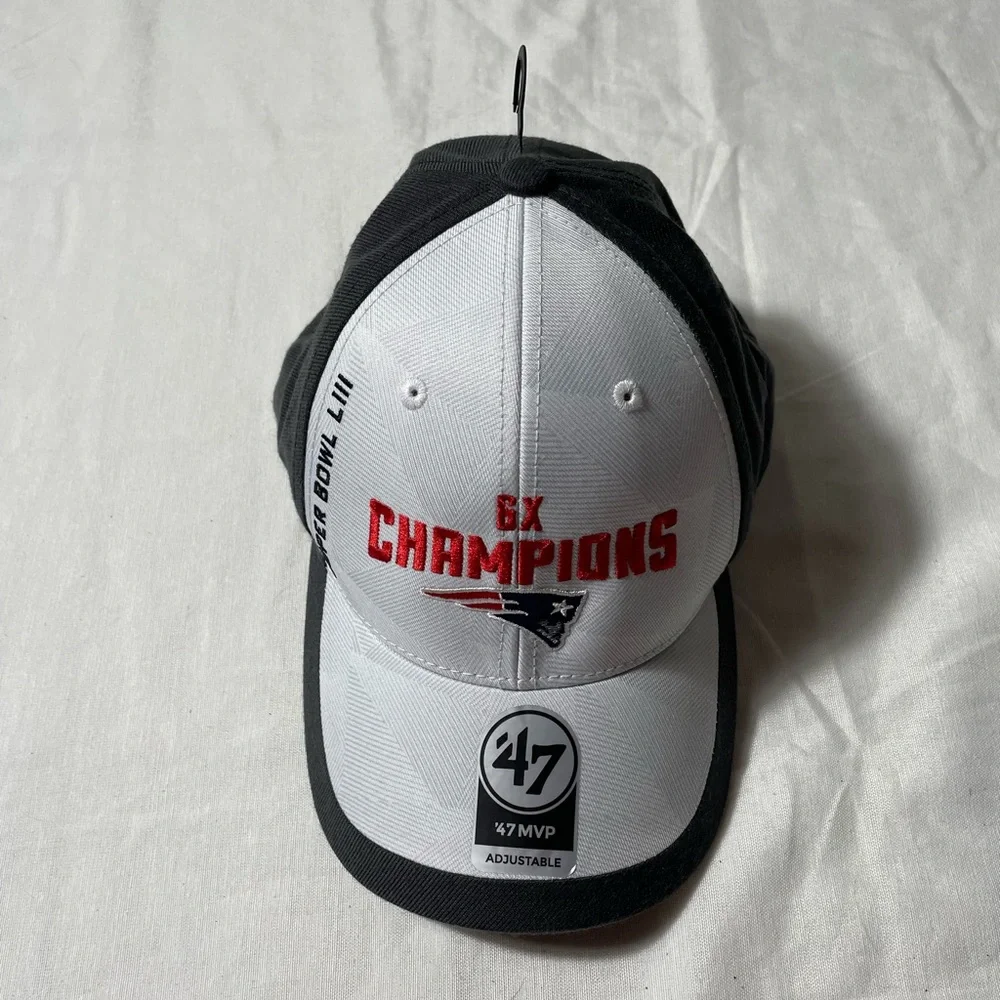 NWOT New England Patriots Super Bowl 53 Champions 6x Champions Strapback Hat